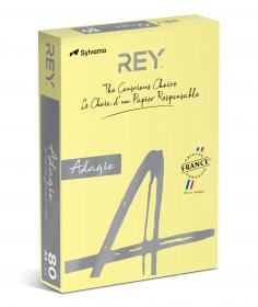 Spalvotas popierius REY ADAGIO 03, A4, 80g/m2, 500 lapų, kanarėlių pastelinė geltona